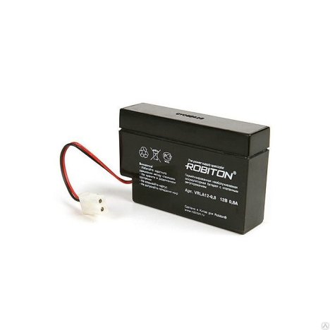 Аккумулятор Pb ROBITON VRLA 12V 800 mAh с проводом