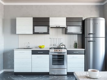 Кухня Венеция МДФ дым-венге темный 1500