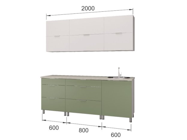 Кухонный гарнитур Фэнтази Олива