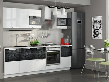 Кухонный гарнитур Фэнтези Белый универс, Лайнс 2,4м