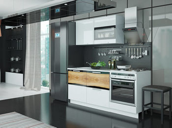 Кухонный гарнитур Фэнтези Белый универс, Вуд 1,8м