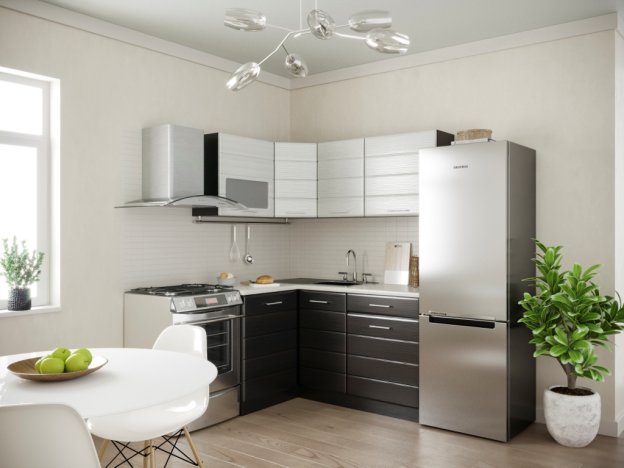 Кухонный гарнитур угловой Венеция МДФ Дым-Венге